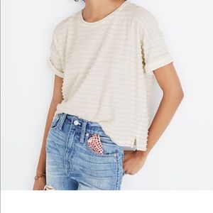 NWT Madewell Fringe Stripe Tee